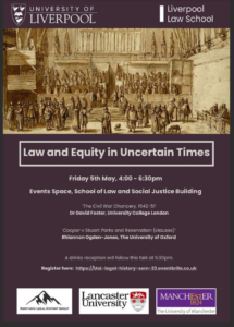 Read more about the article Law and Equity in Uncertain Times – Event – Friday 5th May