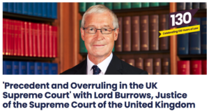 Read more about the article Lord Burrows Lecture – save the date!